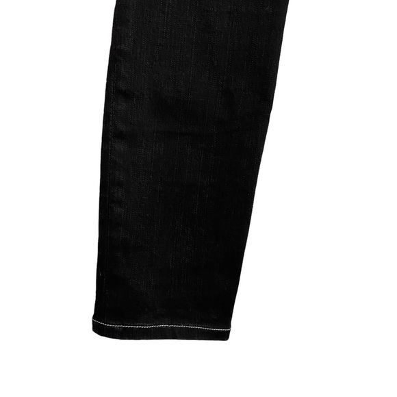 Frame Le Skinny De Jeanne Contrast Stitch Ankle Jeans Noir Black Coated 26 - Picture 9 of 15